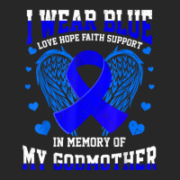 I Wear Blue Memory Godmother Colon Cancer Awareness Ribbon Men's T-shirt Pajama Set | Artistshot