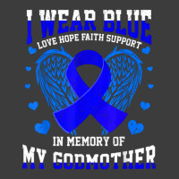 I Wear Blue Memory Godmother Colon Cancer Awareness Ribbon Men's Polo Shirt | Artistshot