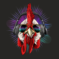 Chicken Chick Music Chicken Dj With Headphones Musical Chicken Lovers Ladies Fitted T-shirt | Artistshot