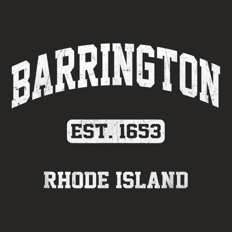 Barrington Rhode Island Ri Vintage State Athletic Style T Shirt Ladies Fitted T-Shirt by dufordxsbartonto | Artistshot