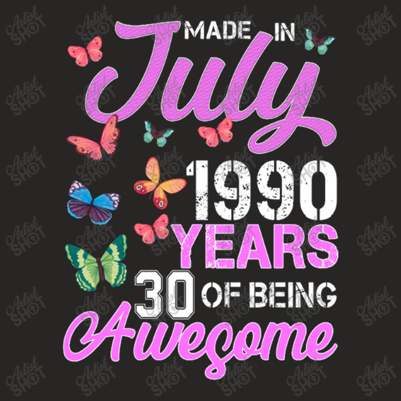 Made In July 1990 Years 30 Of Being Awesome For Dark Ladies Fitted T-shirt | Artistshot