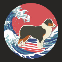 Australian Shepherd T  Shirt Australian Shepherd Gifts   Ocean Waves S Ladies Fitted T-shirt | Artistshot