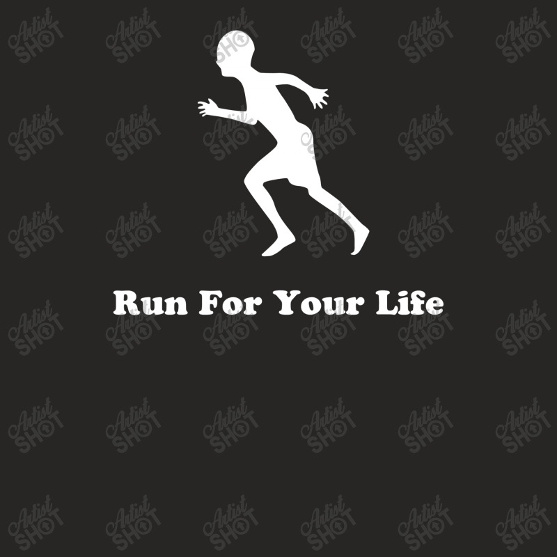 Run For Your Life Ladies Fitted T-Shirt by radmadhi | Artistshot