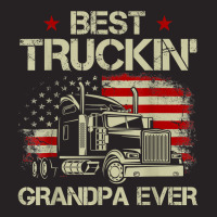 Mens Best Truckin Grandpa Ever American Flag Big Rig Trucker Gift T Sh Vintage Cap | Artistshot