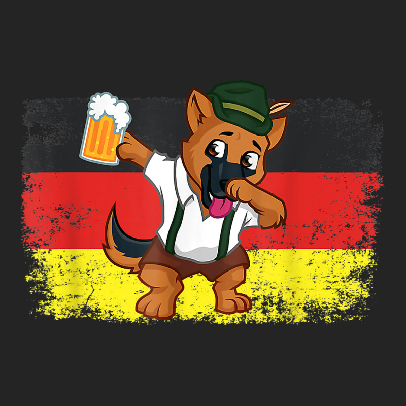 Dabbing German Shepard Cute Dog With Beer Mug Oktoberfest T Shirt 3/4 Sleeve Shirt by vazwttopperve | Artistshot