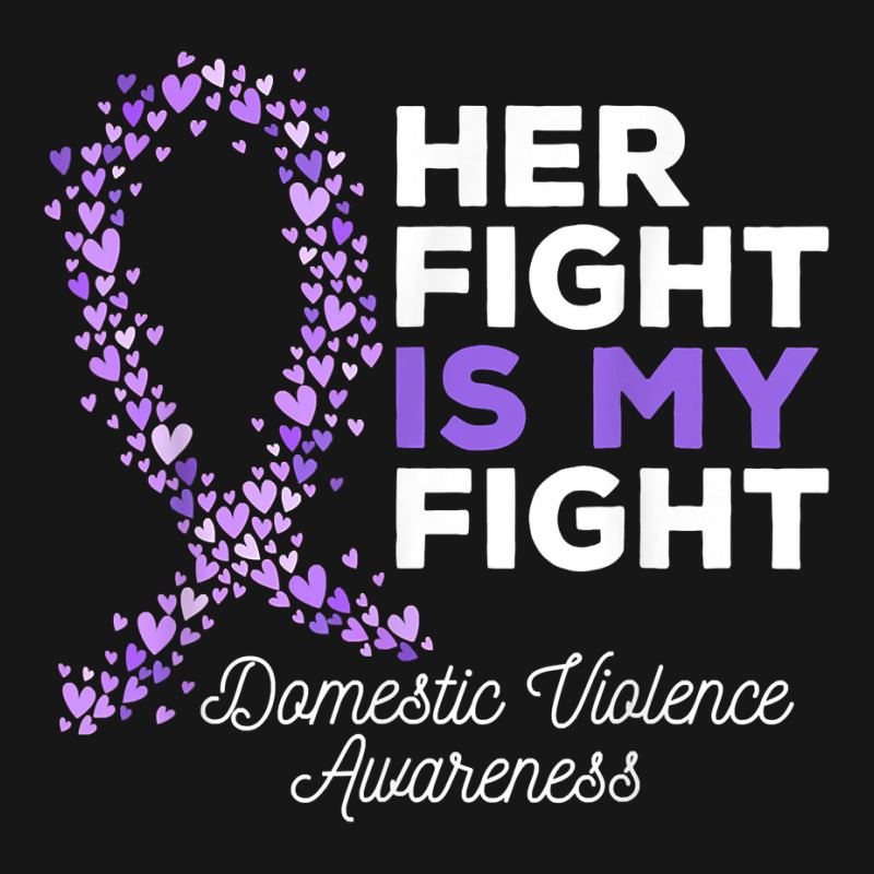 Her Fight Is My Fight   Domestic Violence Awareness Ribbon T Shirt Medium-length Apron | Artistshot