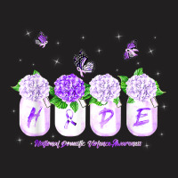 Hope Hydrangea Flower Butterfly Domestic Violence Awareness T Shirt T-shirt | Artistshot