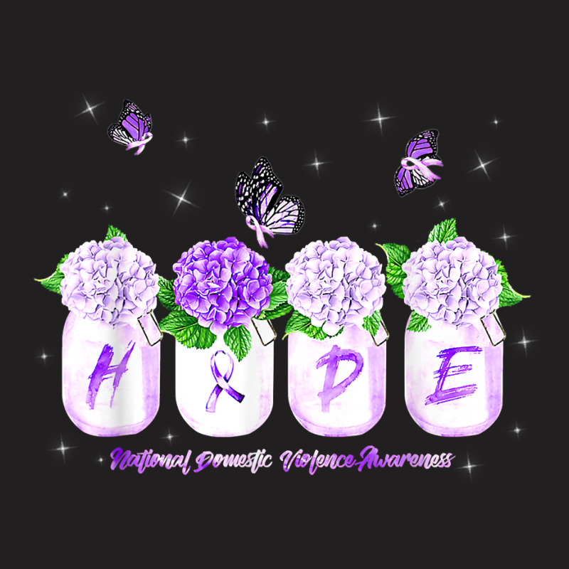 Hope Hydrangea Flower Butterfly Domestic Violence Awareness T Shirt T-shirt | Artistshot