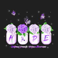 Hope Hydrangea Flower Butterfly Domestic Violence Awareness T Shirt Drawstring Bags | Artistshot