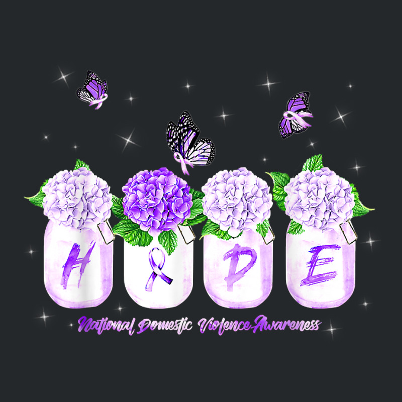 Hope Hydrangea Flower Butterfly Domestic Violence Awareness T Shirt Crewneck Sweatshirt | Artistshot