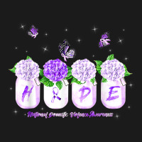 Hope Hydrangea Flower Butterfly Domestic Violence Awareness T Shirt Full-length Apron | Artistshot