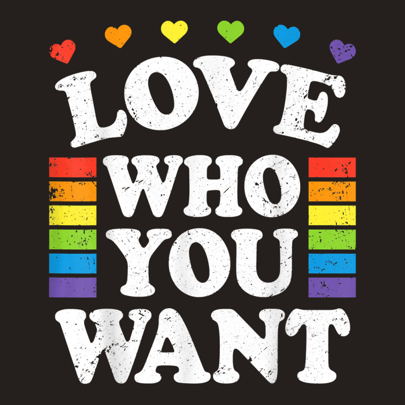 Love Who You Want Rainbow Lgbtq Heart Price Proud Rainbow T Shirt Tank Top | Artistshot