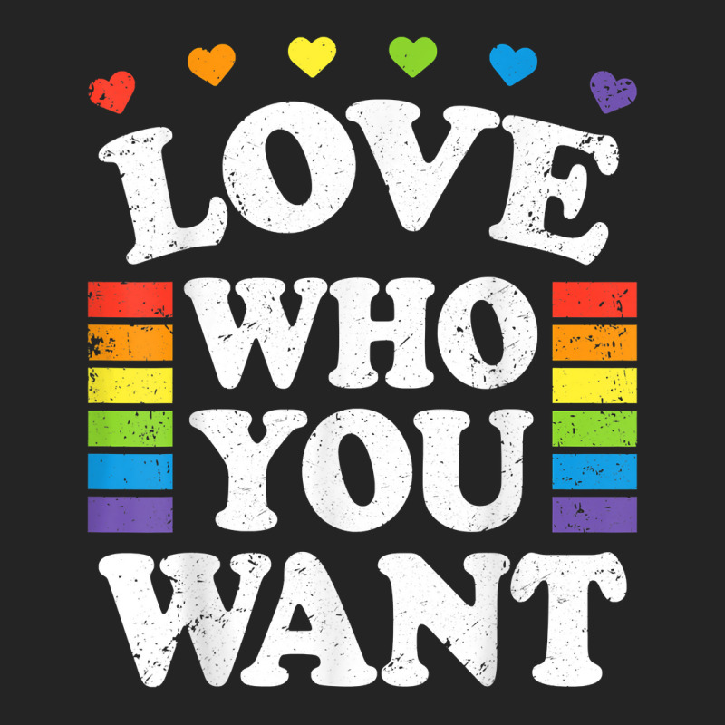 Love Who You Want Rainbow Lgbtq Heart Price Proud Rainbow T Shirt 3/4 Sleeve Shirt | Artistshot