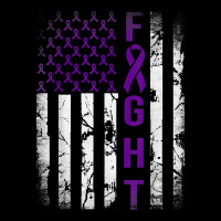 Pancreatic Cancer Awareness, Purple Fight American Flag T Shirt Adjustable Cap | Artistshot