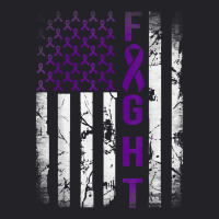 Pancreatic Cancer Awareness, Purple Fight American Flag T Shirt Youth Tee | Artistshot