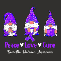 Peace Love Gnomes Purple Ribbon Domestic Violence Awareness T Shirt Champion Hoodie | Artistshot