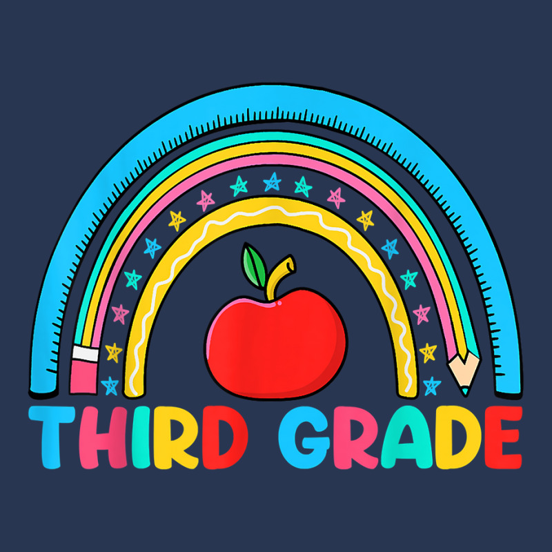 Rainbow Third Grade 3rd Grade Back To School Teacher Student T Shirt Men Denim Jacket | Artistshot