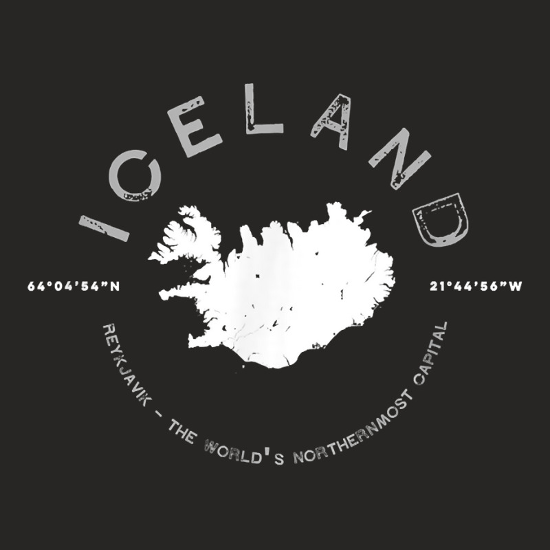 Iceland Graphic Vintage Retro T Shirt Ladies Fitted T-Shirt by erinlorrai | Artistshot