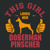 This Girl Loves Her Doberman Pinscher Women's Triblend Scoop T-shirt | Artistshot