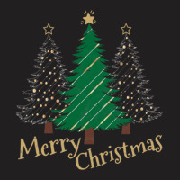 Merry Christmas Trees With Bright Garlands T-shirt | Artistshot