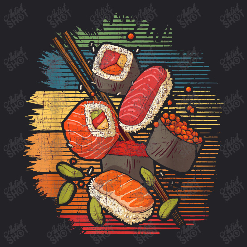 Sushi Retro Art Japan Japanese Food Lover Cuisine Chef Youth Tee by selesaisudah | Artistshot