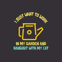 I Just Want To Work In My Garden And Hangout With My Cat Vintage Hoodie And Short Set | Artistshot