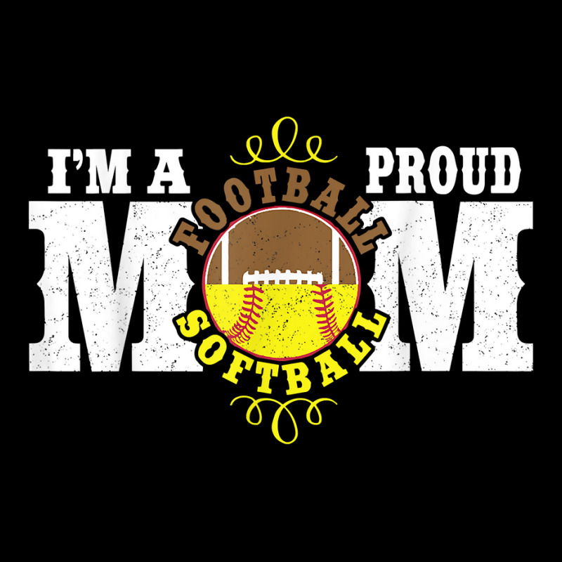 I'm A Proud Football Softball Mom   Combined Sports T Shirt Adjustable Cap by harmanyuan | Artistshot