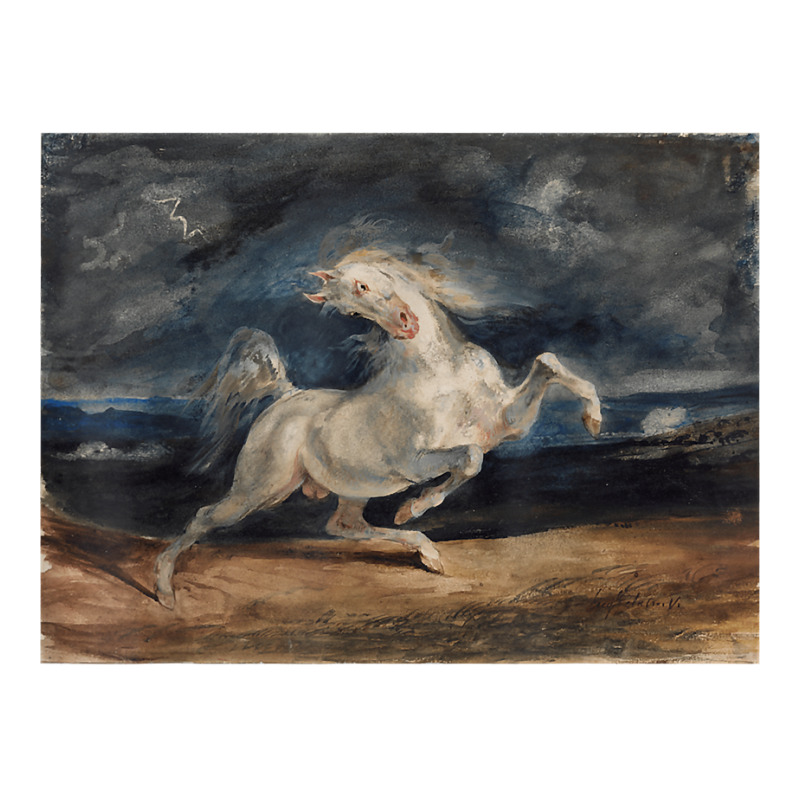 Delacroix Famous Painting Horse Frightened By A Thunderstorm T Shirt Youth Hoodie by corni3t6 | Artistshot