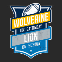 Grunge Wolverine On Saturday Lion On Sunday Michigan Gift Long Sleeve Printed Hat | Artistshot