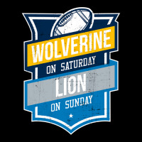 Grunge Wolverine On Saturday Lion On Sunday Michigan Gift Long Sleeve Kids Cap | Artistshot