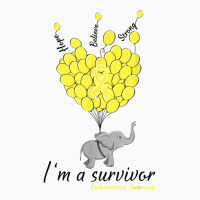 Elephant I'm A Survivor Heart Endometriosis Awareness Gift T Shirt T-shirt | Artistshot