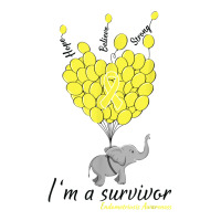 Elephant I'm A Survivor Heart Endometriosis Awareness Gift T Shirt Crewneck Sweatshirt | Artistshot