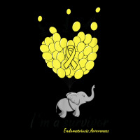 Elephant I'm A Survivor Heart Endometriosis Awareness Gift T Shirt Men's Long Sleeve Pajama Set | Artistshot