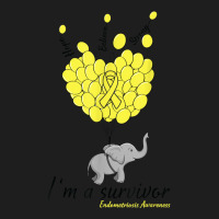 Elephant I'm A Survivor Heart Endometriosis Awareness Gift T Shirt Classic T-shirt | Artistshot