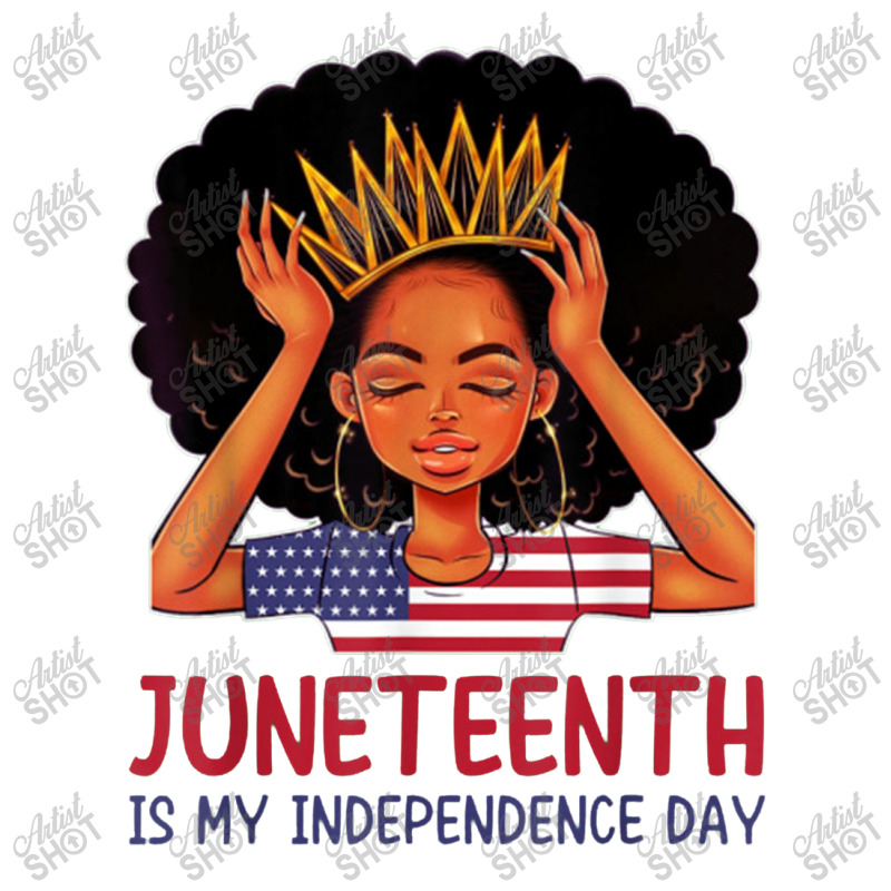 Junenth Is My Independence Day 4th July Black Afro Flag V-neck Tee | Artistshot