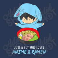 Just A Boy Who Loves Anime And Ramen Funny Anime Men Denim Jacket | Artistshot