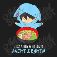 Just A Boy Who Loves Anime And Ramen Funny Anime Classic T-shirt | Artistshot