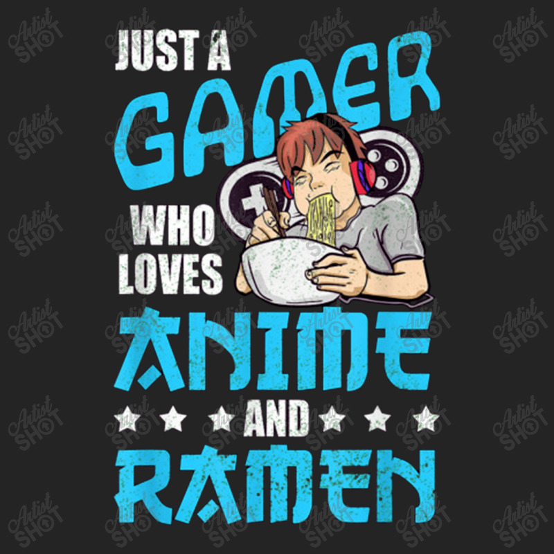 Just A Gamer Who Loves Anime And Ramen 3/4 Sleeve Shirt | Artistshot