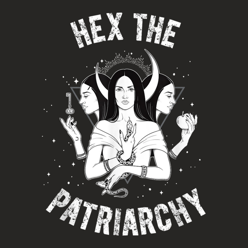 Hex The Patriarchy Hecate Triple Moon Goddess Feminist T Shirt Ladies Fitted T-Shirt by emly9i8u7y6y5t | Artistshot