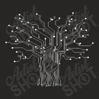 Electronics Technician Binary Tree   Electrical Engineer Ladies Fitted T-shirt | Artistshot