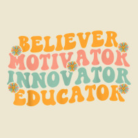 Believer Motivator Innovator Educator Retro Groovy Teacher T Shirt Cropped Hoodie | Artistshot