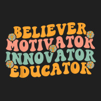 Believer Motivator Innovator Educator Retro Groovy Teacher T Shirt Ladies Polo Shirt | Artistshot