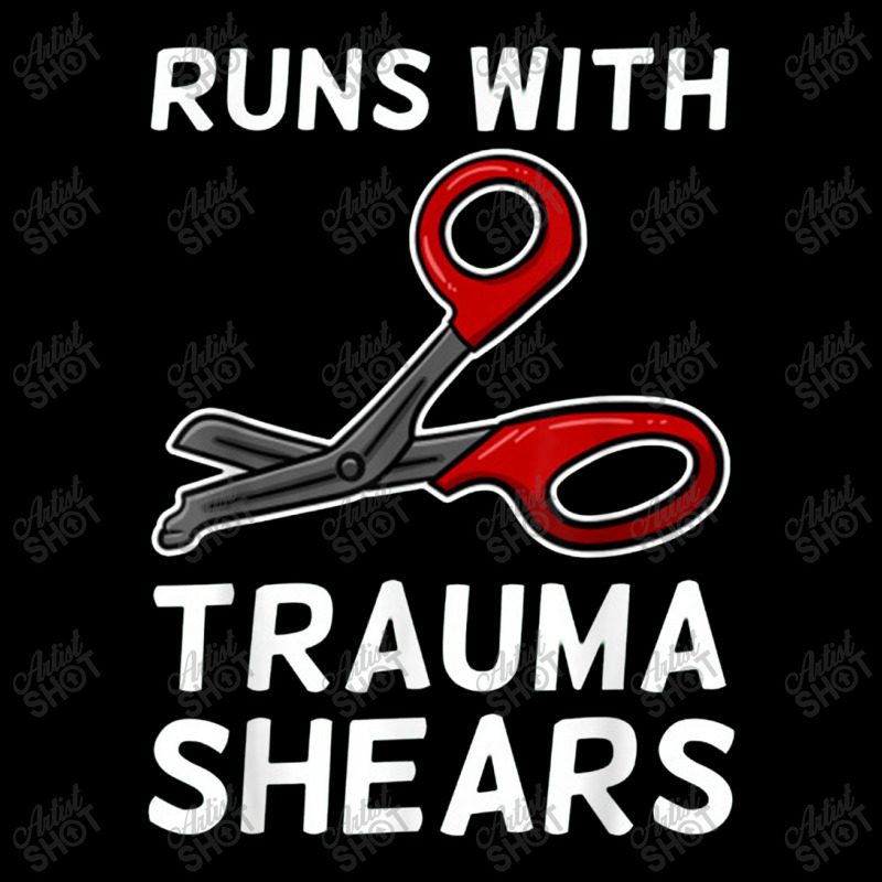 Runs With Trauma Shears Emt Emergency Medical Technician Ems Pocket T-shirt | Artistshot