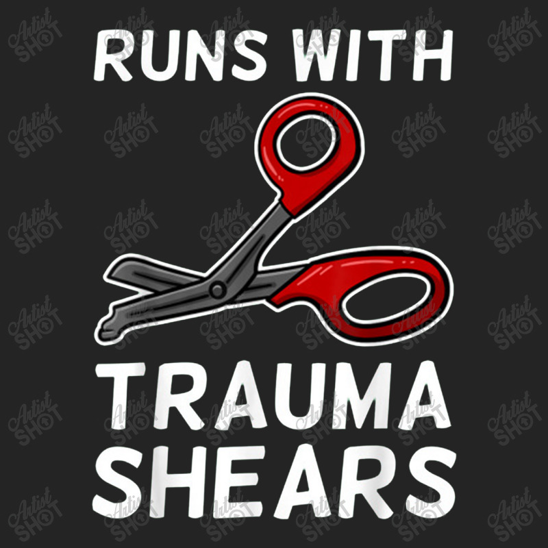 Runs With Trauma Shears Emt Emergency Medical Technician Ems 3/4 Sleeve Shirt | Artistshot