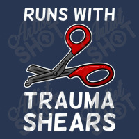 Runs With Trauma Shears Emt Emergency Medical Technician Ems Men Denim Jacket | Artistshot