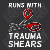 Runs With Trauma Shears Emt Emergency Medical Technician Ems Vintage Hoodie And Short Set | Artistshot