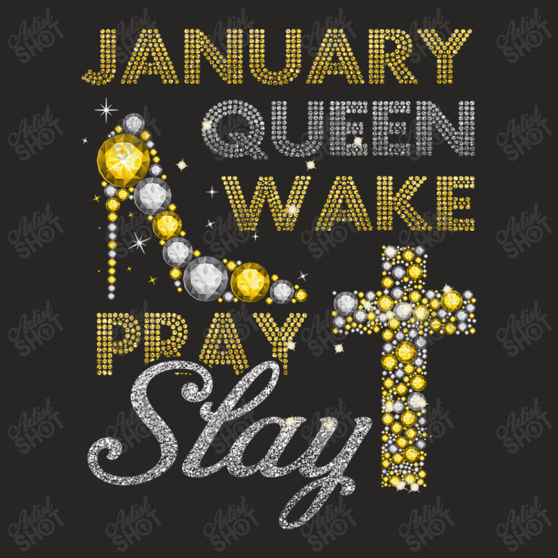 January Queen Bling Shirt, Birthday Bling, Birthday Shirt Ladies Fitted T-Shirt by Bundletopsvg | Artistshot