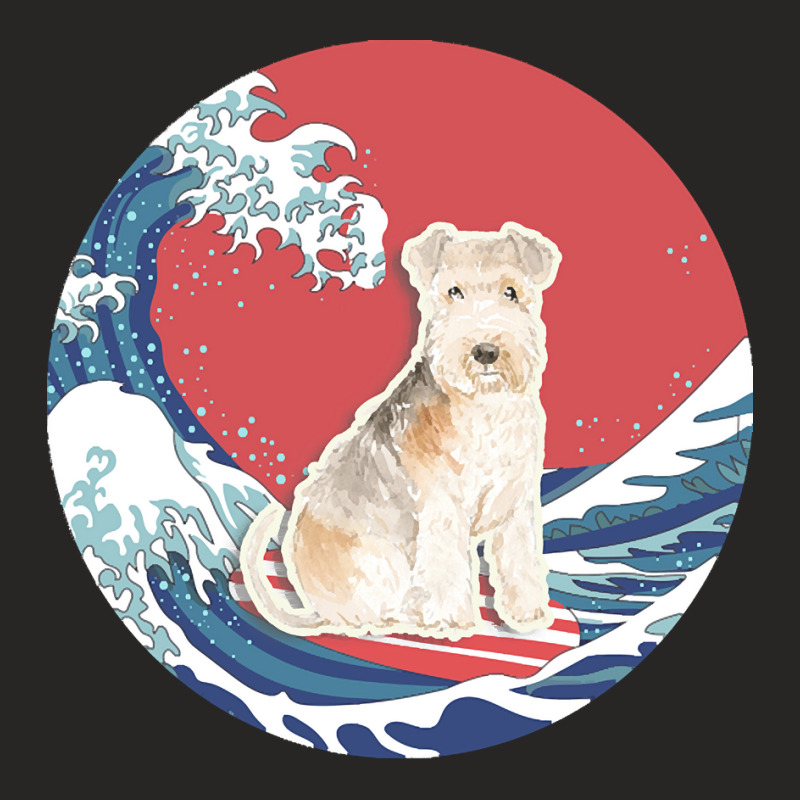 Lakeland Terrier T  Shirt Lakeland Terrier Gifts   Ocean Waves Surfing Ladies Fitted T-Shirt by elephantjellyfish | Artistshot