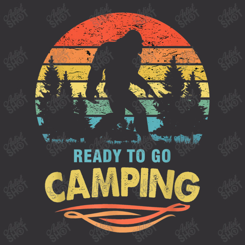 Camping Camping Funny Bigfoot Ready To Go Camping Vintage Hoodie And Short Set | Artistshot