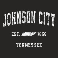 Johnson City Tennessee Tn Vintage Athletic Sports Design T Shirt Ladies Fitted T-shirt | Artistshot